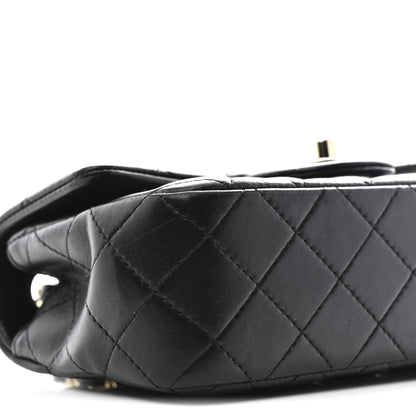 Chanel Lambskin Quilted Mini Rectangular Flap Black 9 of 11