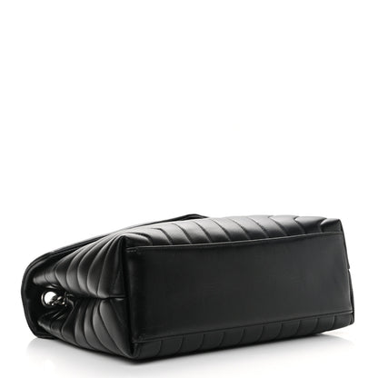 Saint Laurent Calfskin Y Quilted Monogram Medium Loulou Chain Satchel Black 4 of 11