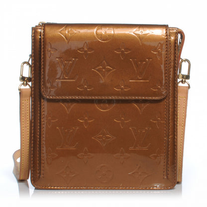 Louis Vuitton Patent Mott Long Strap Bronze 1 of 9