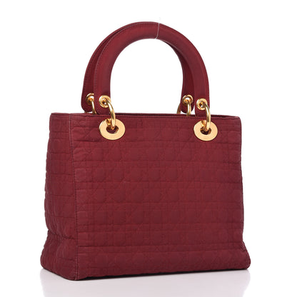 Christian Dior Nylon Cannage Medium Lady Dior Red 3 of 10