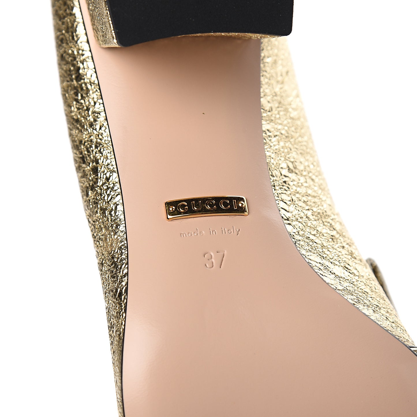 Galassia GG Marmont Fringe 50mm Loafer Pumps 37 Platino