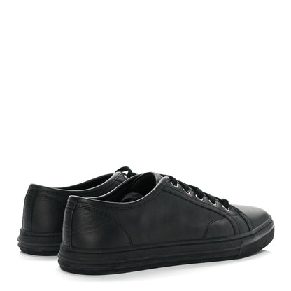 Gucci Calfskin Miro Soft Womens Lace Up Sneakers 37 Black 4 of 7