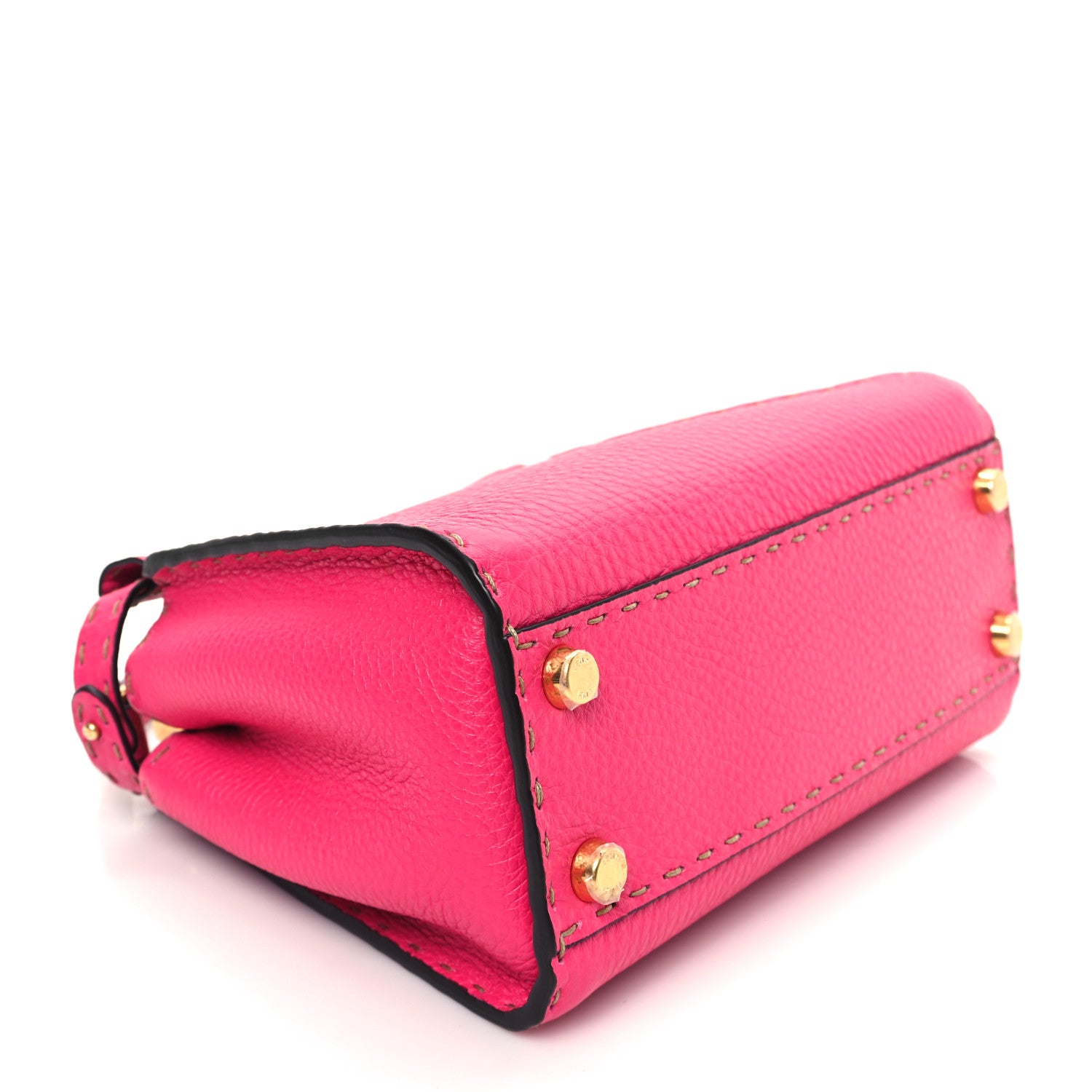 Fendi Cuoio Romano Selleria Mini Peekaboo Iconic Satchel Fuxia 4 of 9