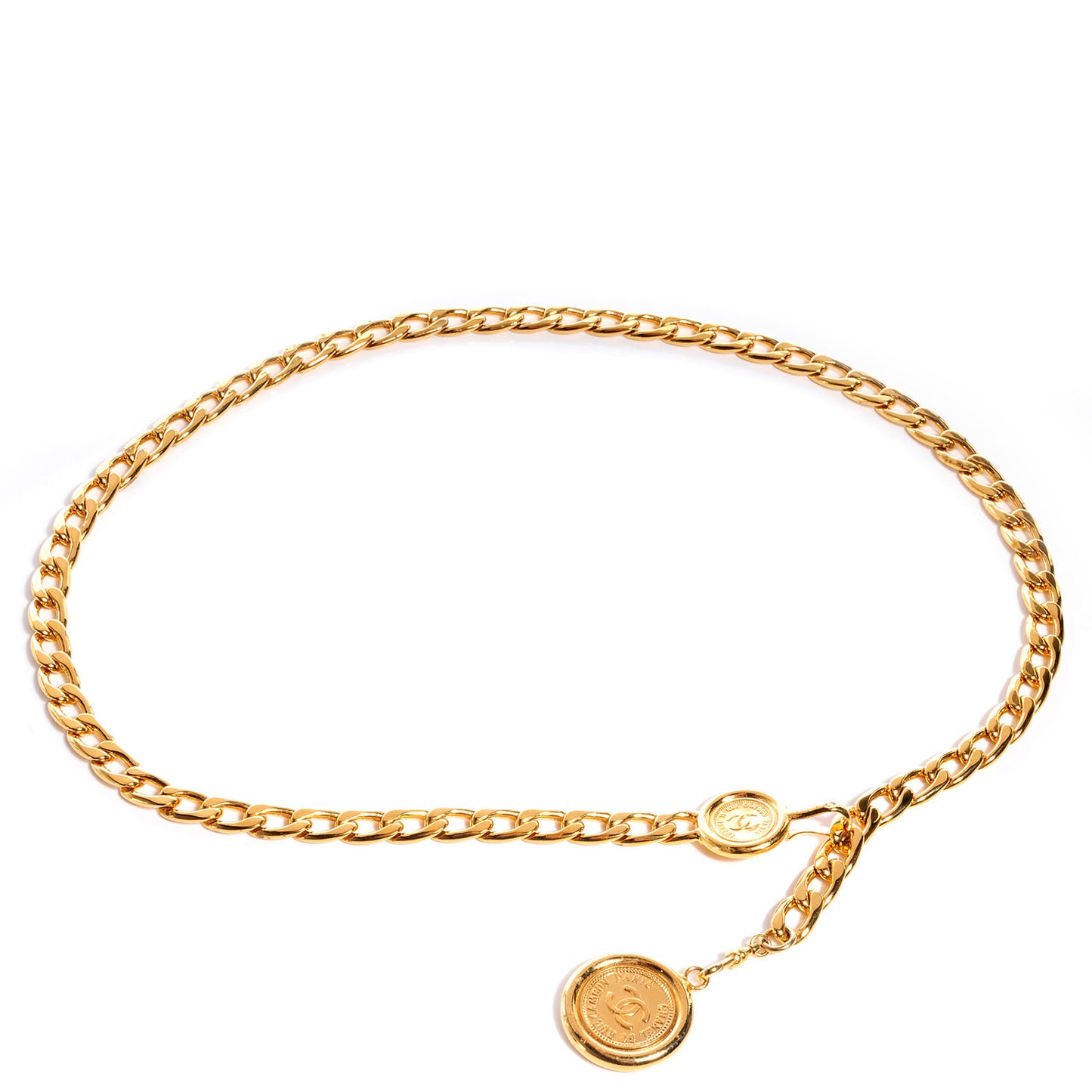 Chain CC 31 Rue Cambon Medallion Belt Gold