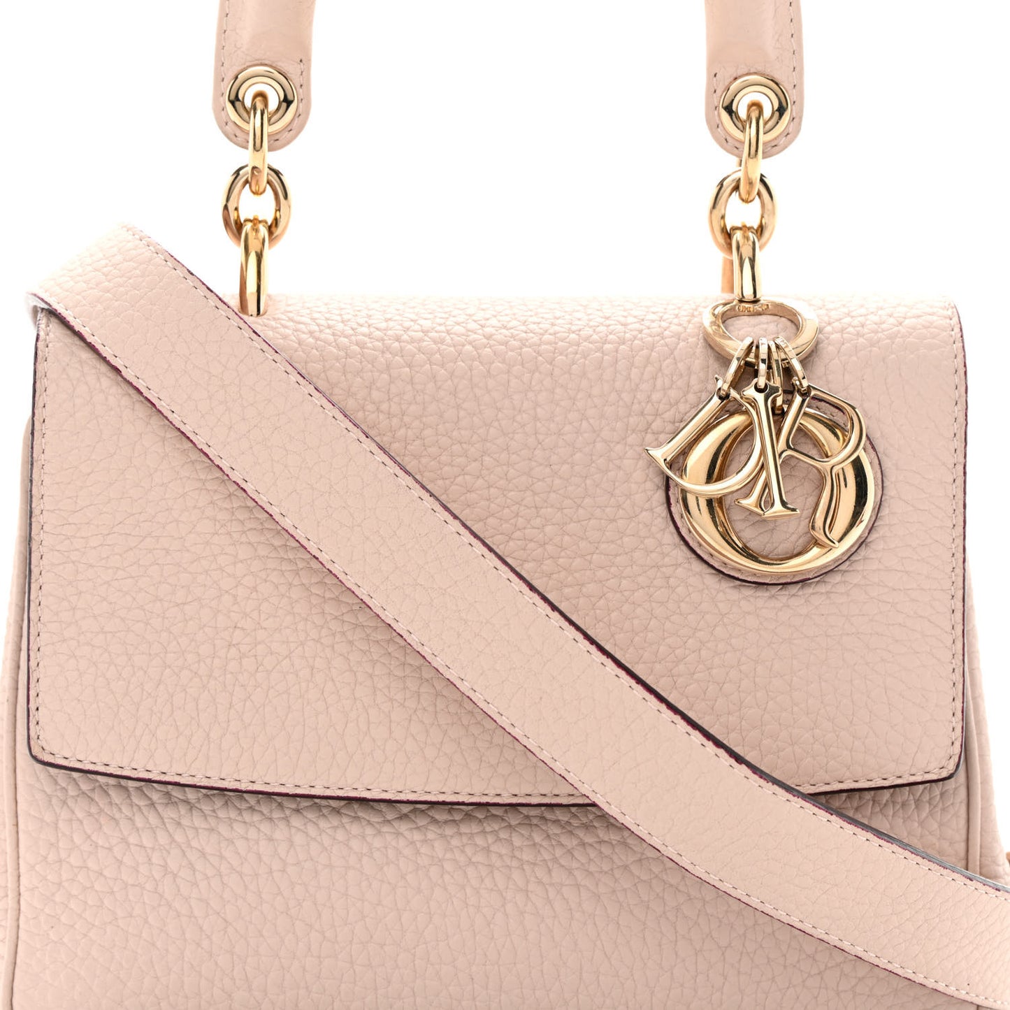 Bullcalf Mini Be Dior Flap Rose Poudre