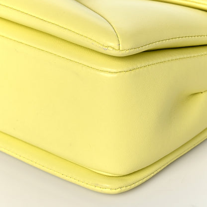 Valentino Garavani Nappa One Stud Chain Clutch Pale Yellow 9 of 9
