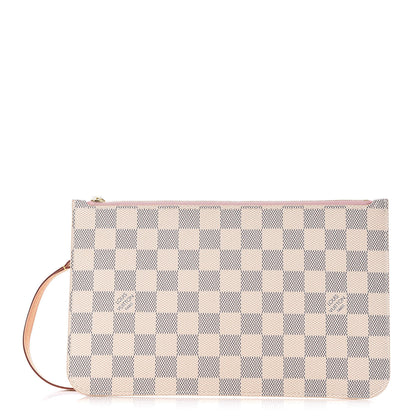 Louis Vuitton Damier Azur Neverfull MM GM Pochette Rose Ballerine 1 of 8