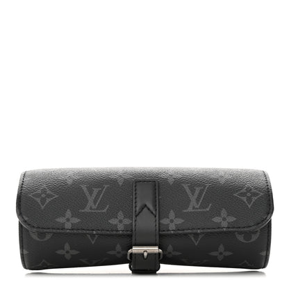 Louis Vuitton Monogram Eclipse 3 Watch Travel Case 1 of 11