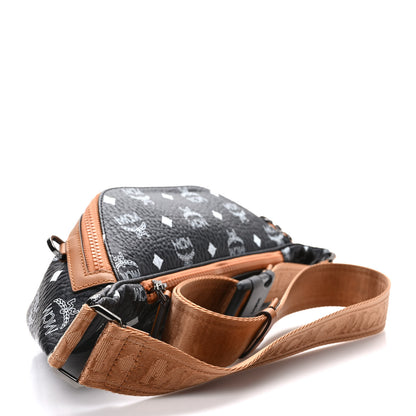 MCM Visetos Small Fusten Belt Bag Black Cognac 3 of 8