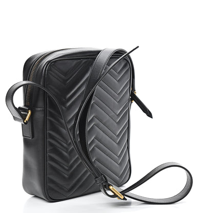Gucci Calfskin Matelasse GG Marmont Travel Bag Black 3 of 10