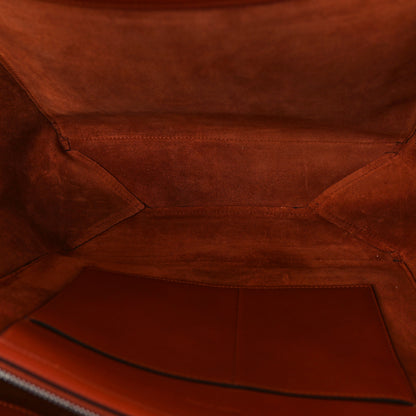Celine Calfskin Medium Tri-Fold Bag Red Wood 5 of 8