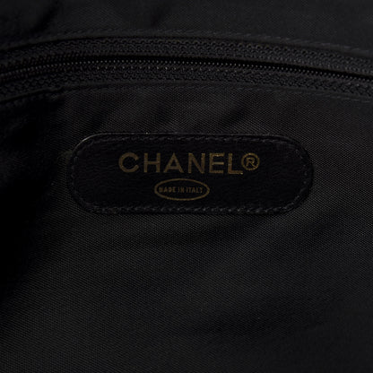 Chanel Calfskin Stitched XL Weekender Black 5 of 10