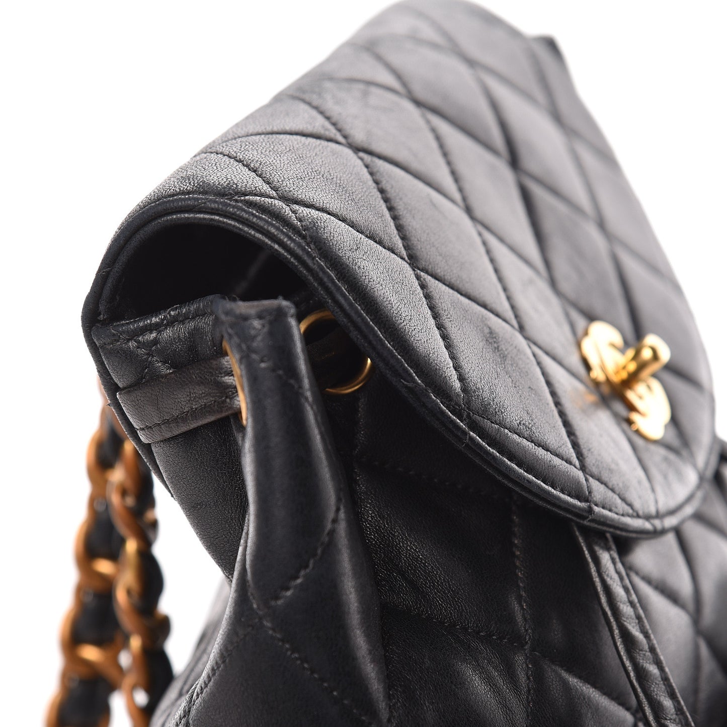 Lambskin Quilted CC Chain Backpack Black