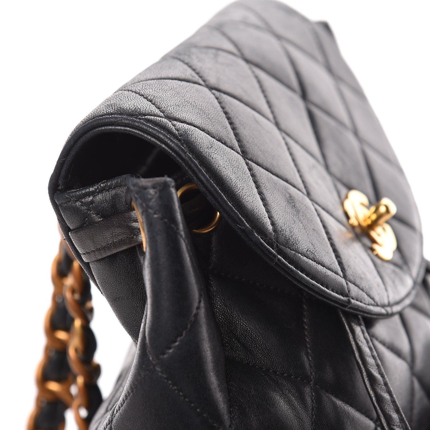 Chanel Lambskin Quilted CC Chain Backpack Black 10 of 18