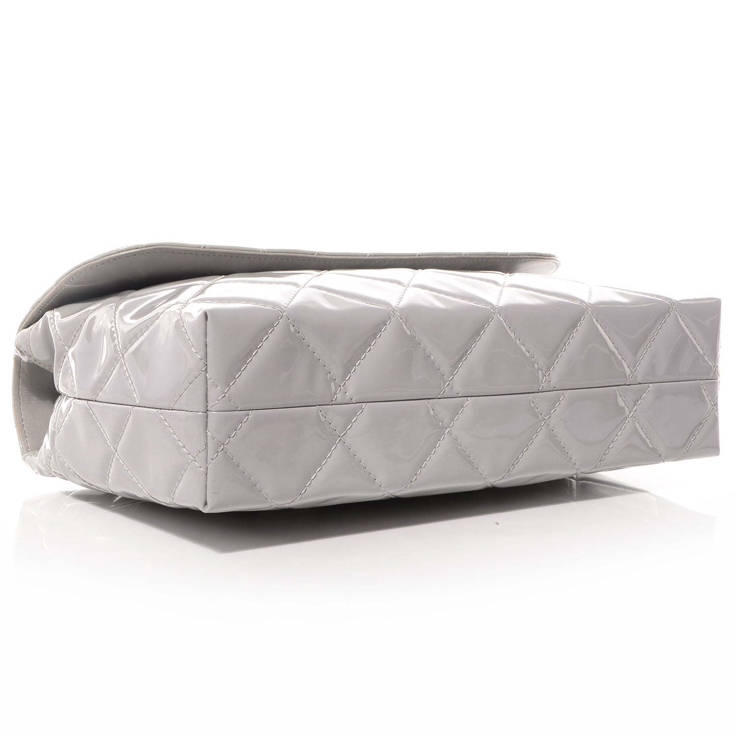 Chanel Vinyl Quilted In the Business Flap Bag Light Grey 4 of 10