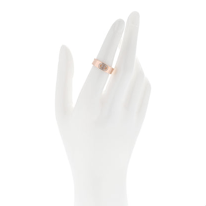 Hermes 18K Rose Gold Diamond PM H D'Ancre Ring 52 6 2 of 5