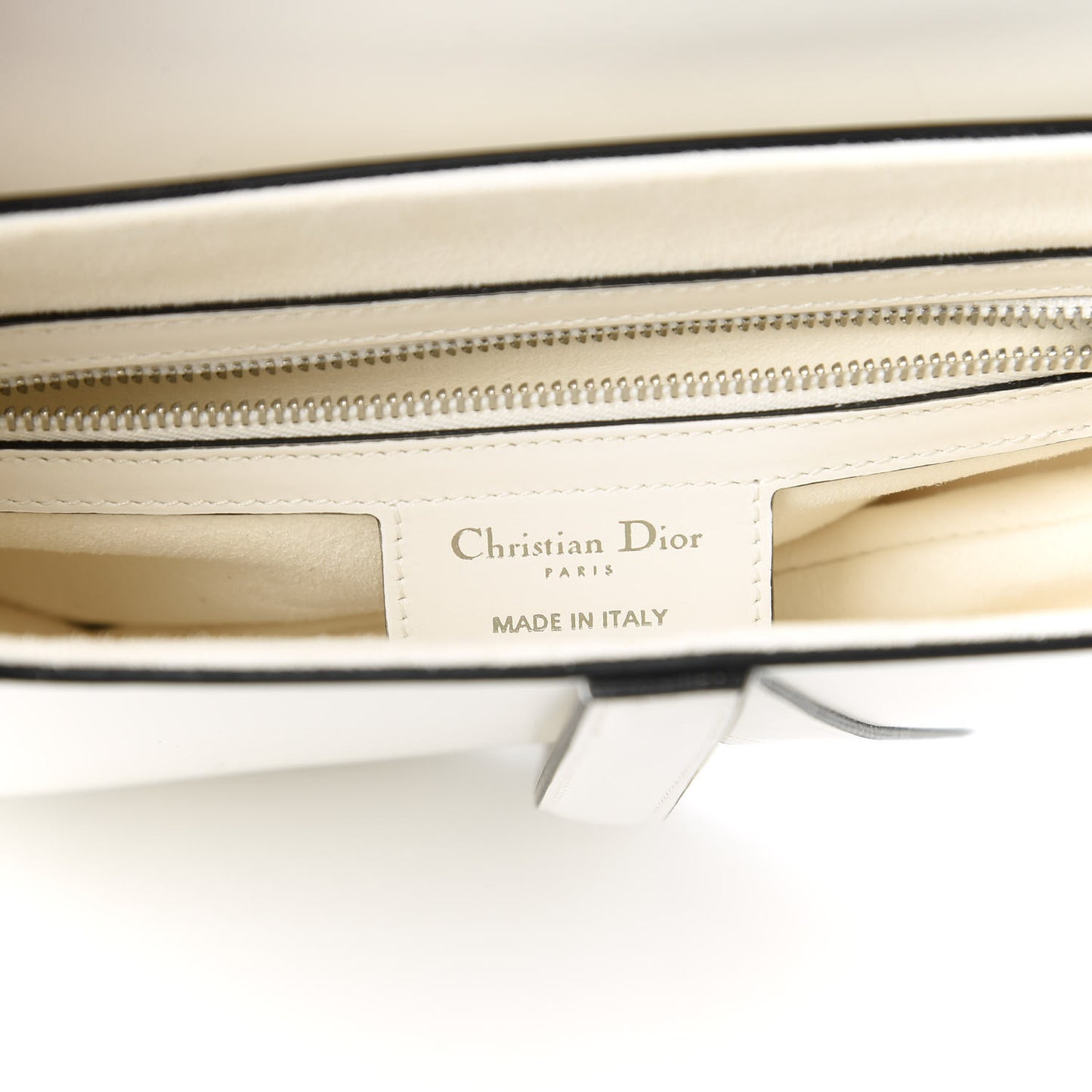 Smooth Calfskin Saddle Bag White