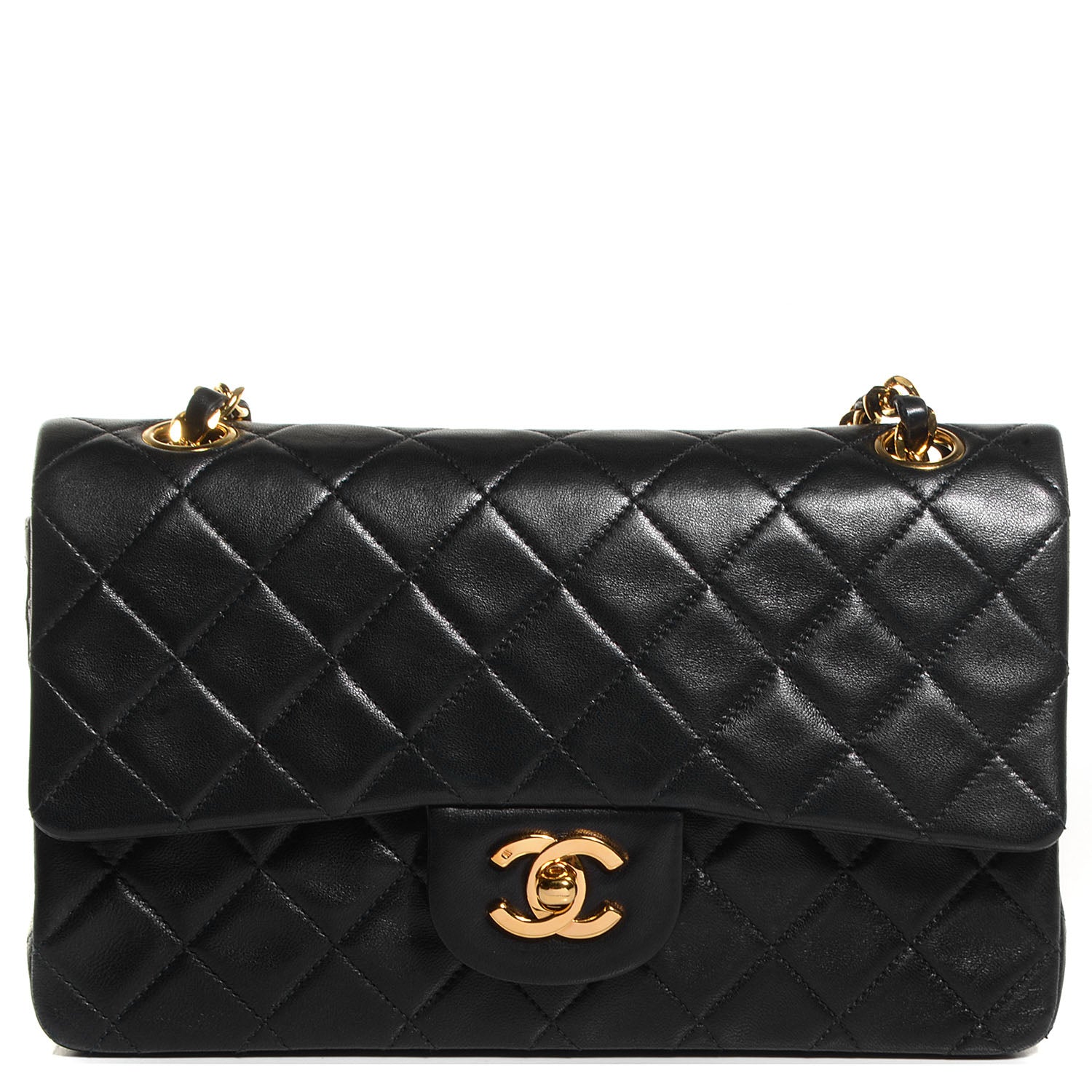 Chanel Lambskin Quilted Small Double Flap Black 1 of 9