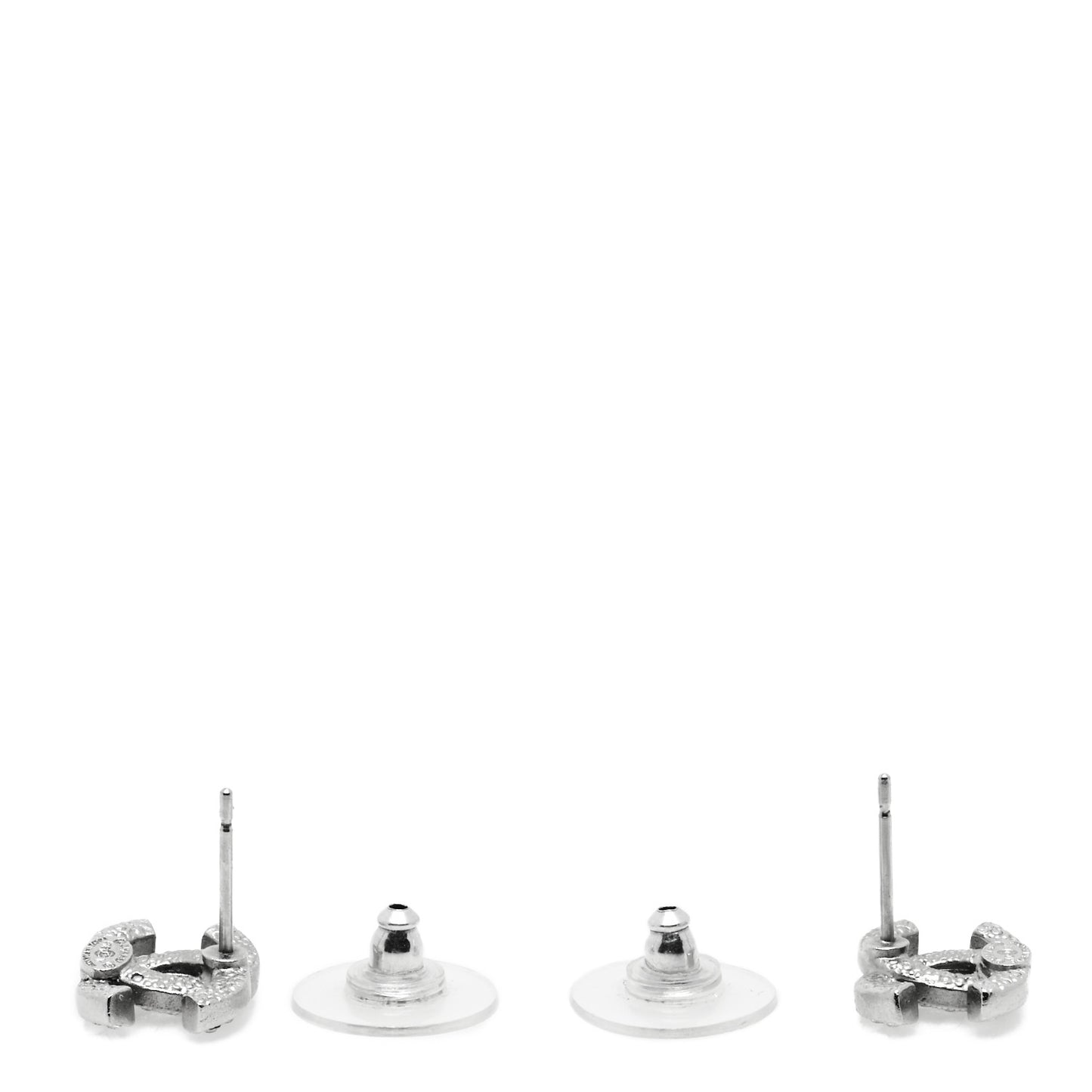 Crystal CC Earrings Silver