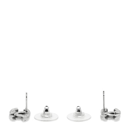 Chanel Crystal CC Earrings Silver 3 of 4