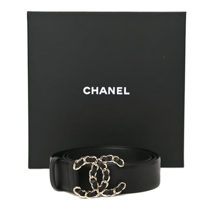 Chanel Lambskin CC Chain Belt 90 36 Black 9 of 9