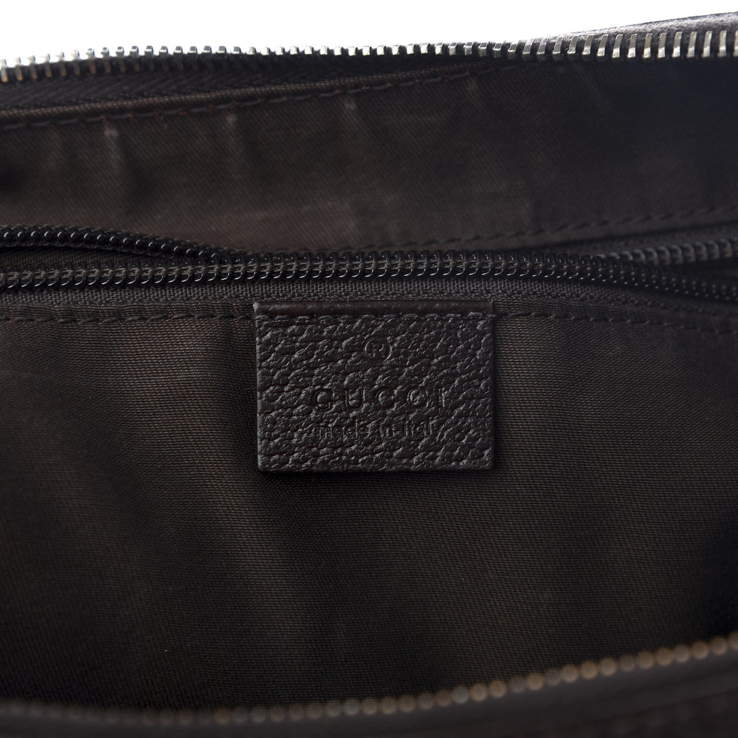 Monogram Web Medium Half Moon Hobo Dark Brown