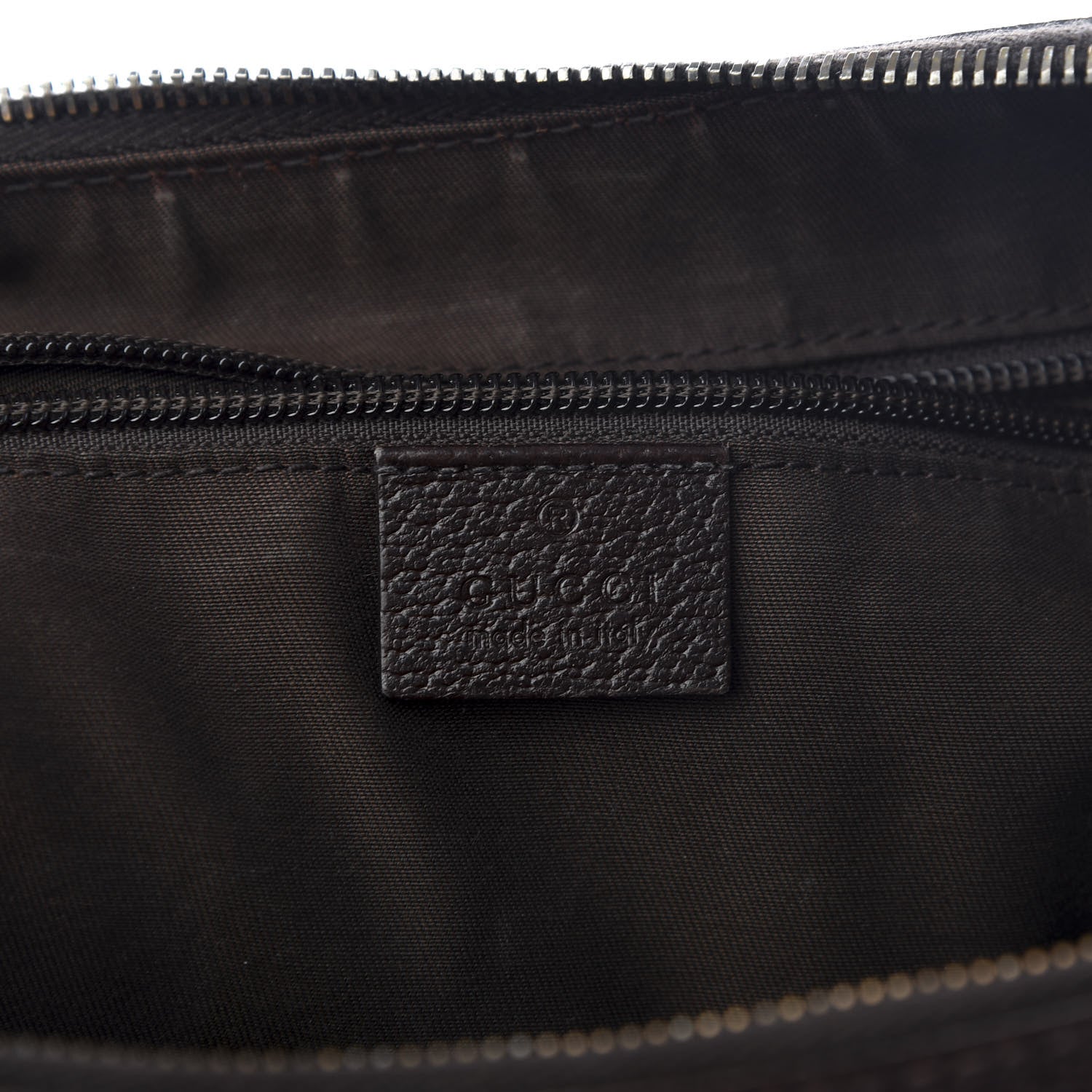 Gucci Monogram Web Medium Half Moon Hobo Dark Brown 16 of 21