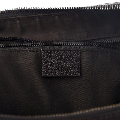 Gucci Monogram Web Medium Half Moon Hobo Dark Brown 16 of 21