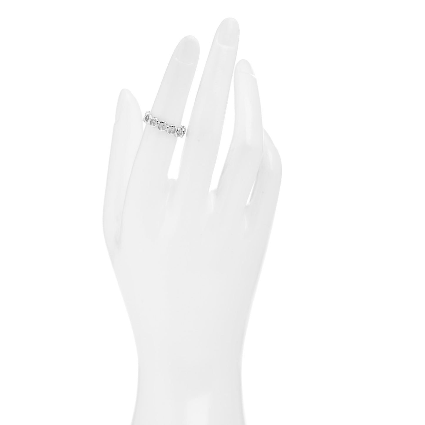 18K White Gold 5mm 1973 Band Ring 51 5.75