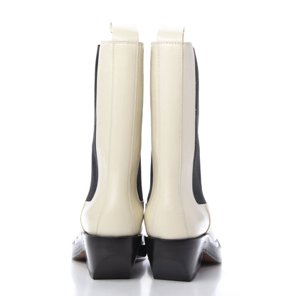 Bottega Veneta Calfskin Lean Mid-Calf Boots 36.5 Wax 6 of 8