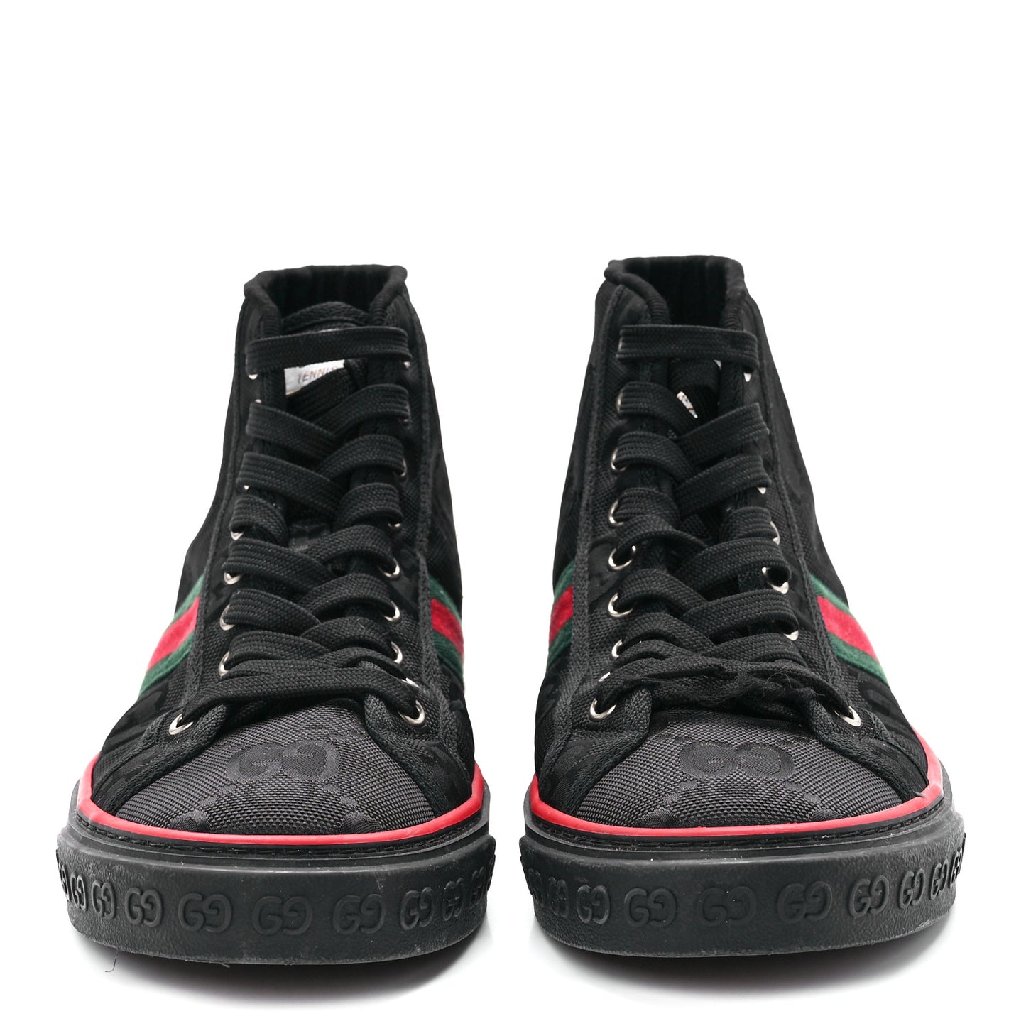Econyl Nylon Web Monogram Mens Off The Grid 1977 Tennis High Top Sneakers 8 Black