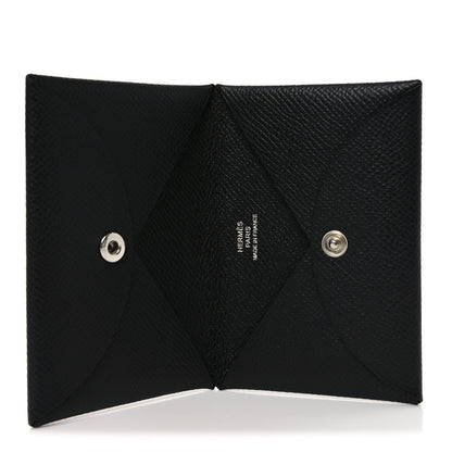 Hermes Epsom Calvi Card Case Black 5 of 6