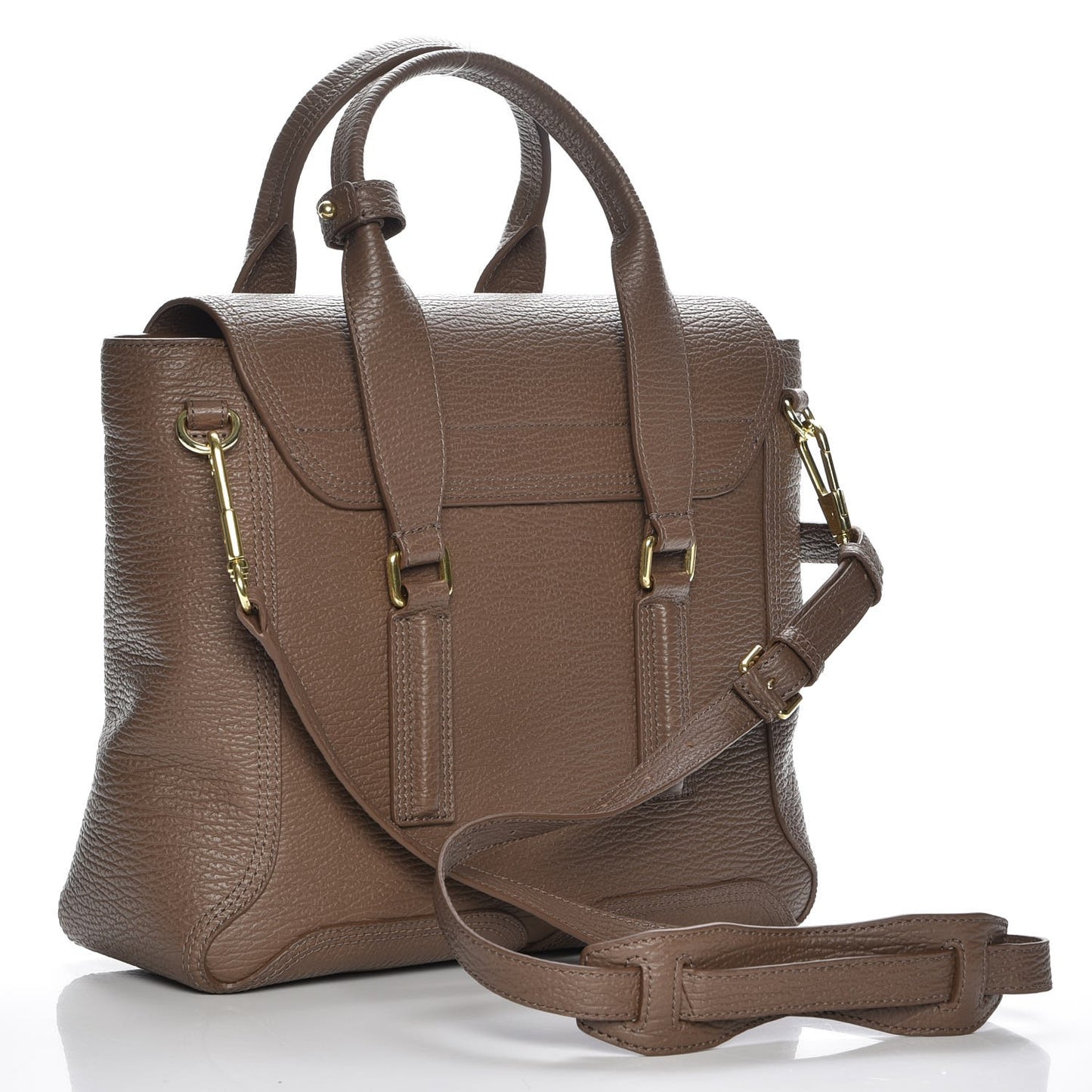 3.1 Textured Calfskin Medium Pashli Satchel Taupe