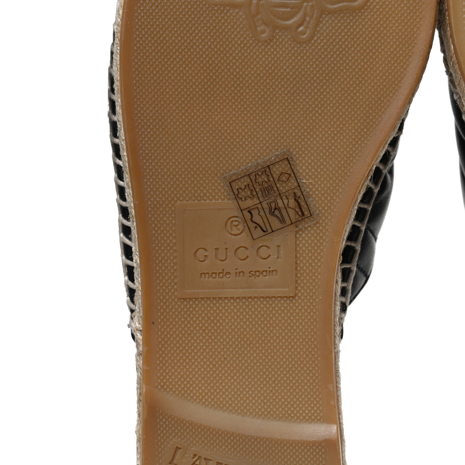 Gucci Nappa Matelasse GG Marmont Espadrille Slippers 36.5 Black 8 of 12