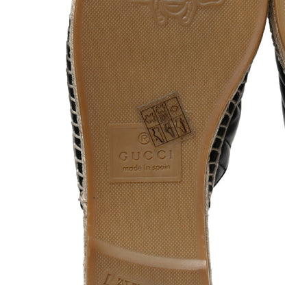 Gucci Nappa Matelasse GG Marmont Espadrille Slippers 36.5 Black 8 of 12