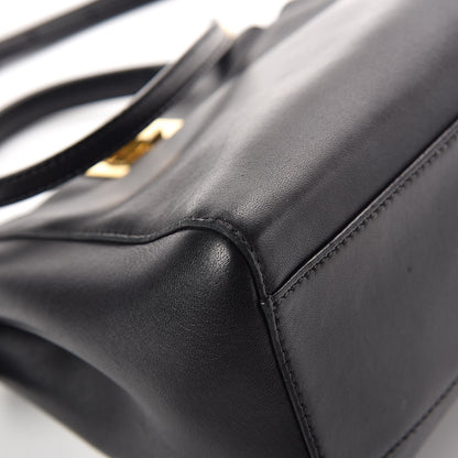 Fendi Nappa Mini Peekaboo Iconic Satchel Black 13 of 13