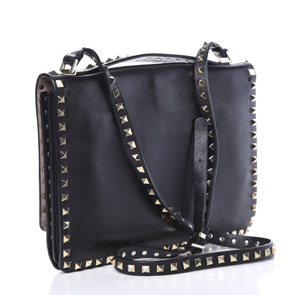 Valentino Garavani Calfskin Rockstud Top Handle Crossbody Black 2 of 18