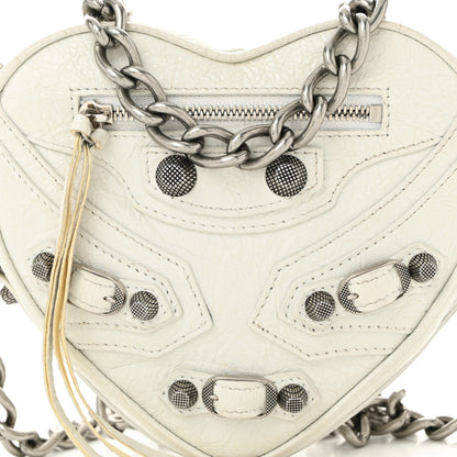 Balenciaga Agneau Arena Mini Le Cagole Heart Bag Optic White 9 of 11