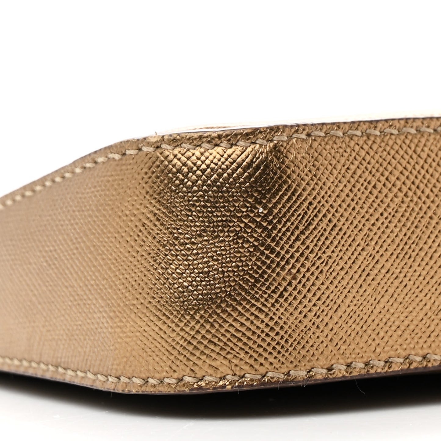 Metallic Saffiano Pochette Platino