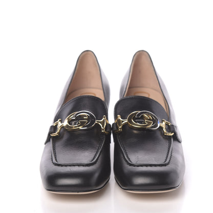 Gucci Malaga Kid Zumi Mid Heel Loafers 37.5 Black 2 of 9