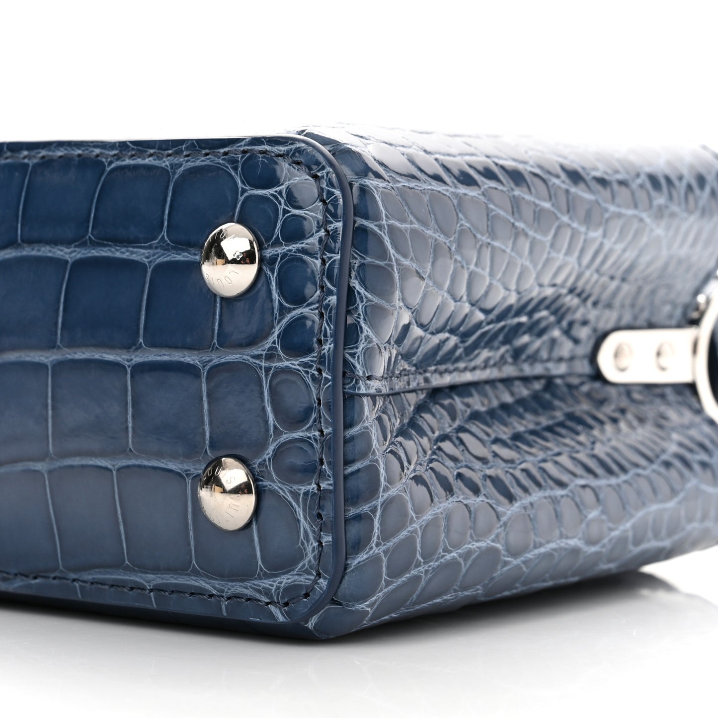 Crocodile Mini Capucines Ocean Blue