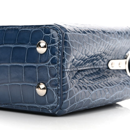 Louis Vuitton Crocodile Mini Capucines Ocean Blue 9 of 10