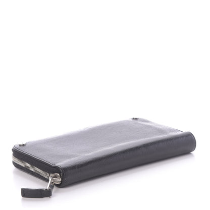Balenciaga Agneau Arena Nappa Glover Classic Continental Zip Around Wallet Black 3 of 9