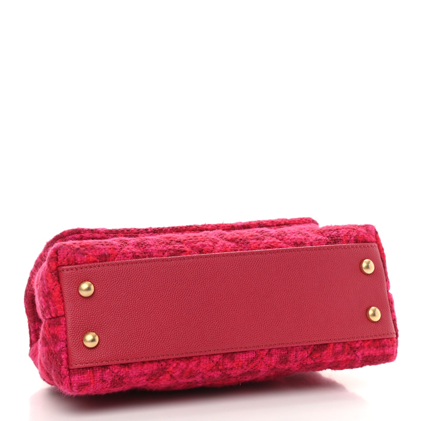 Tweed Mini Coco Handle Flap Fuchsia