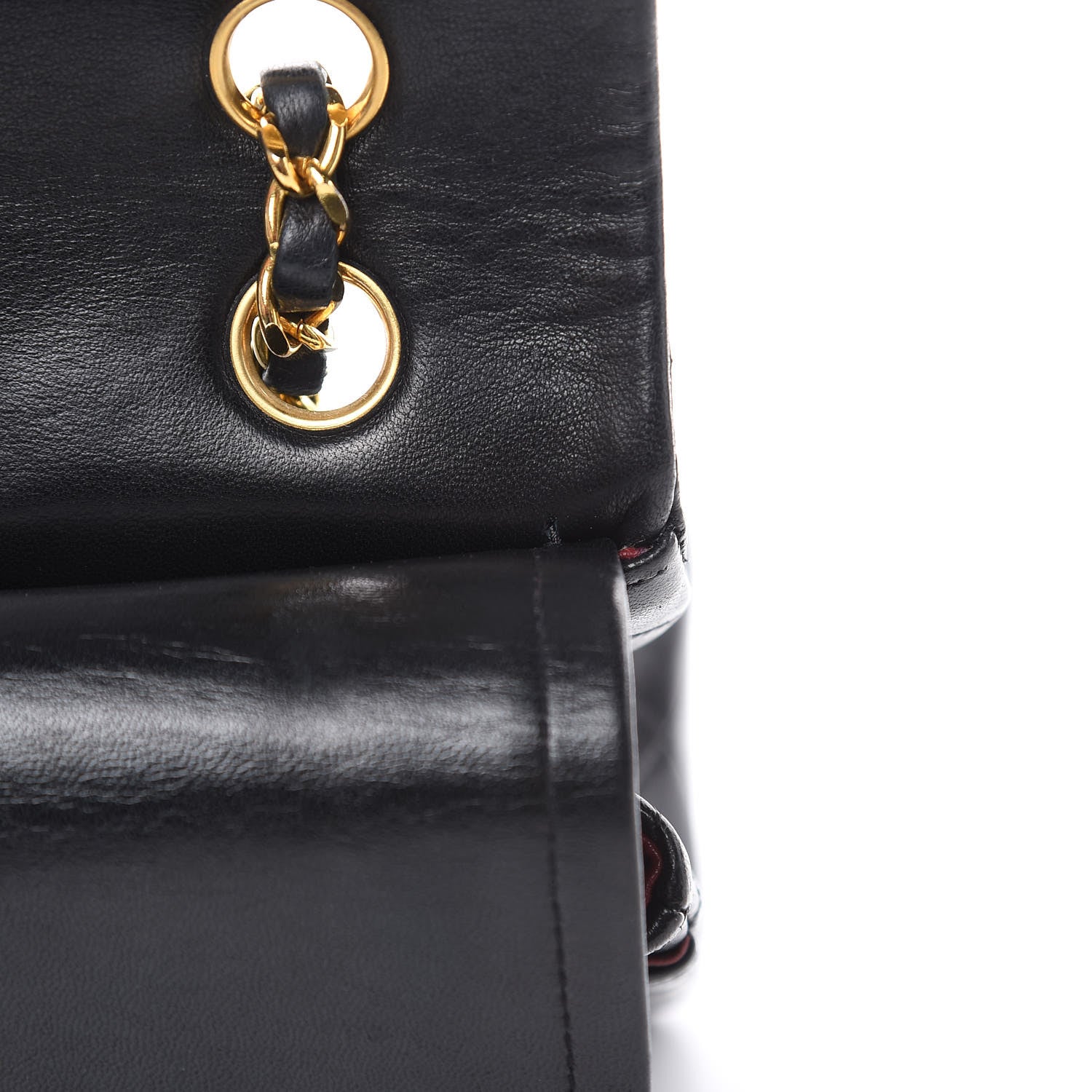 Chanel Lambskin Quilted Medium Double Flap Black 15 of 16