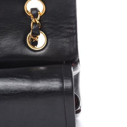 Chanel Lambskin Quilted Medium Double Flap Black 15 of 16