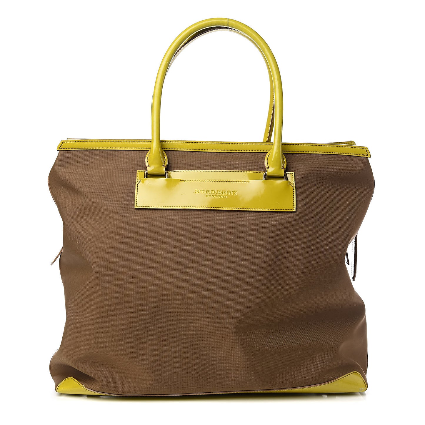 Nylon Patent Tote Green