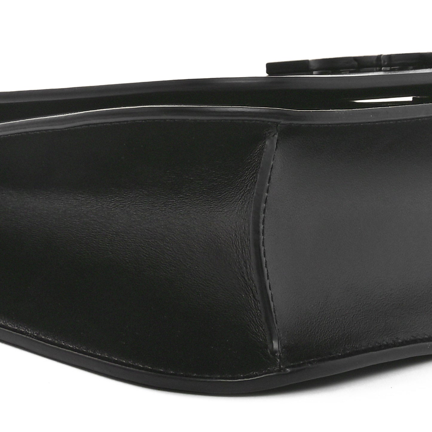 Smooth Calfskin Spontini Saddle Bag Black