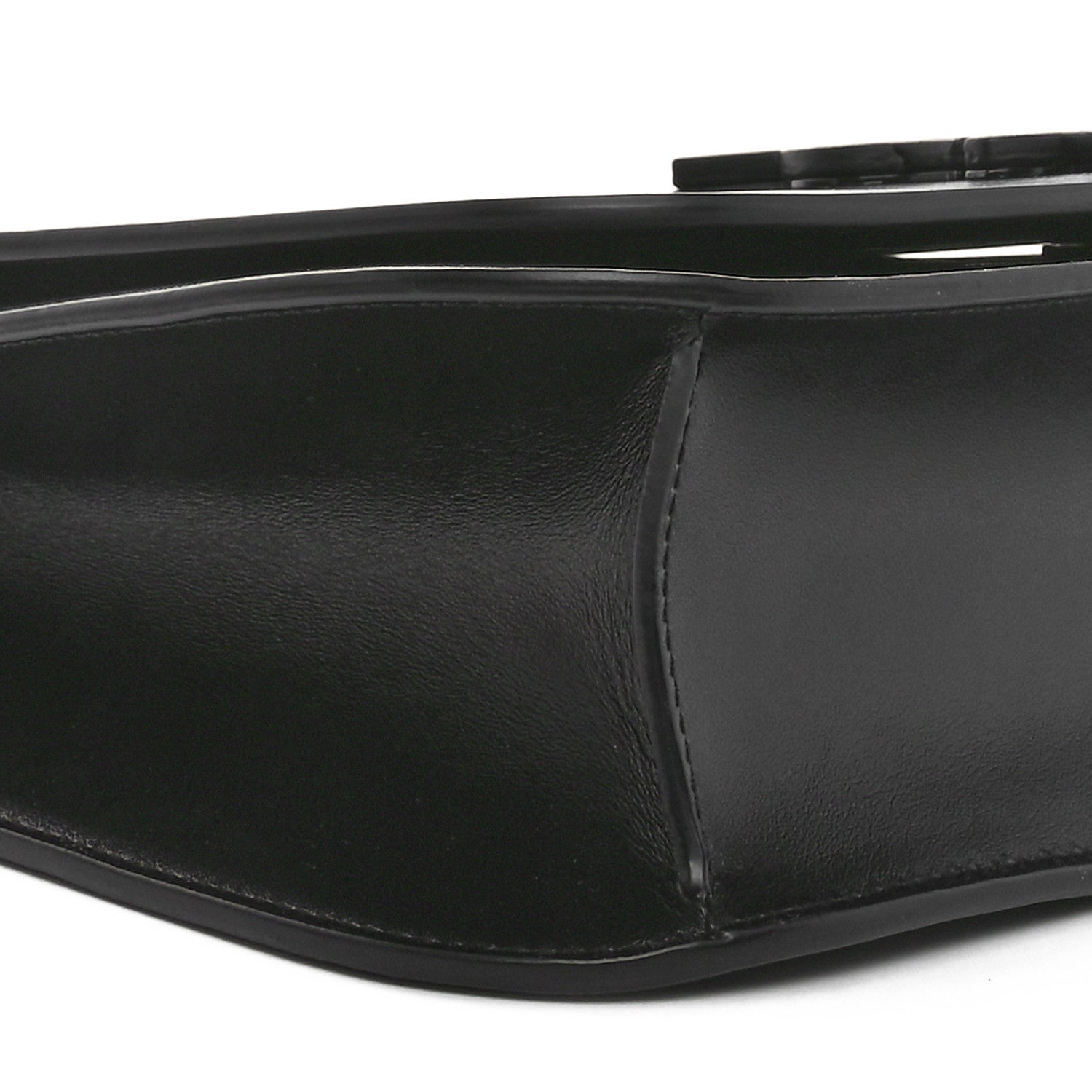 Saint Laurent Smooth Calfskin Spontini Saddle Bag Black 9 of 10