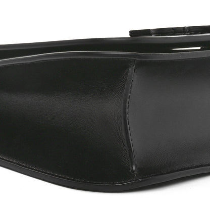 Saint Laurent Smooth Calfskin Spontini Saddle Bag Black 9 of 10